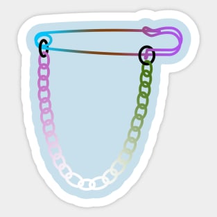 Genderqueer Androsexual Safety Pin Sticker